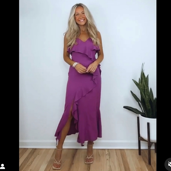 Zara * Linen Blend Ruffled Slip Dress size XS - Picture 8 of 14